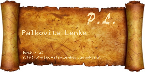 Palkovits Lenke névjegykártya